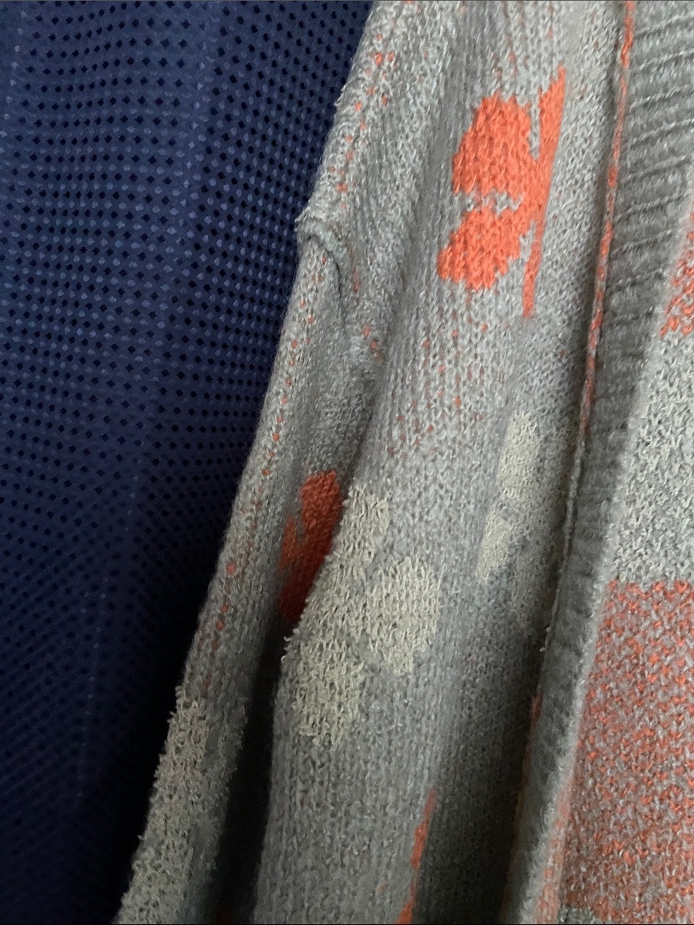 POL Floral Stripe Open-Front Cardigan - Gray & Coral - Picture 9 of 14